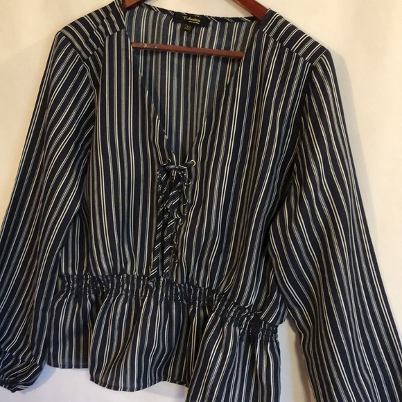 Trinhnology Bishop Sleeve Lacing top szXL - Picture 3 of 12